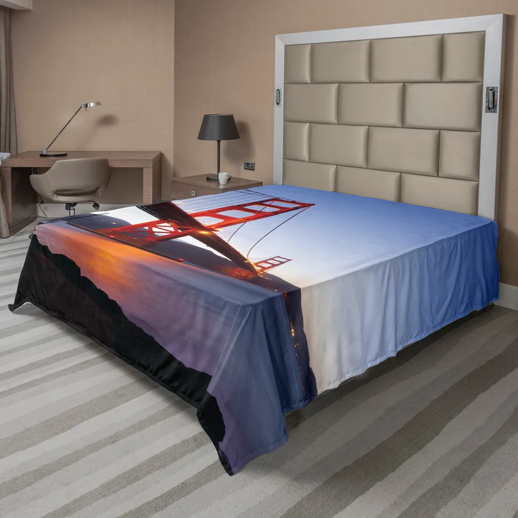 Drap Plat Doux San Francisco 244x205cm pour Lit Décoratif Coloré