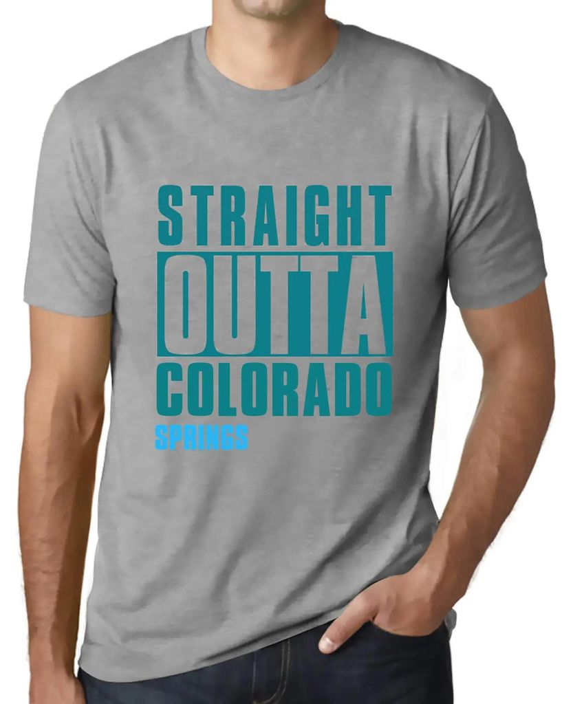Herren Grafik T-Shirt Direkt aus den Colorado Springs – Straight Outta Colorado Springs – Öko-Verantwortlich Vintage Jahrgang Kurzarm Lustige ...