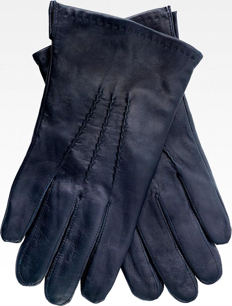 Herren Lederhandschuhe aus italienischem Leder mit Fleecefutter, klassische Form