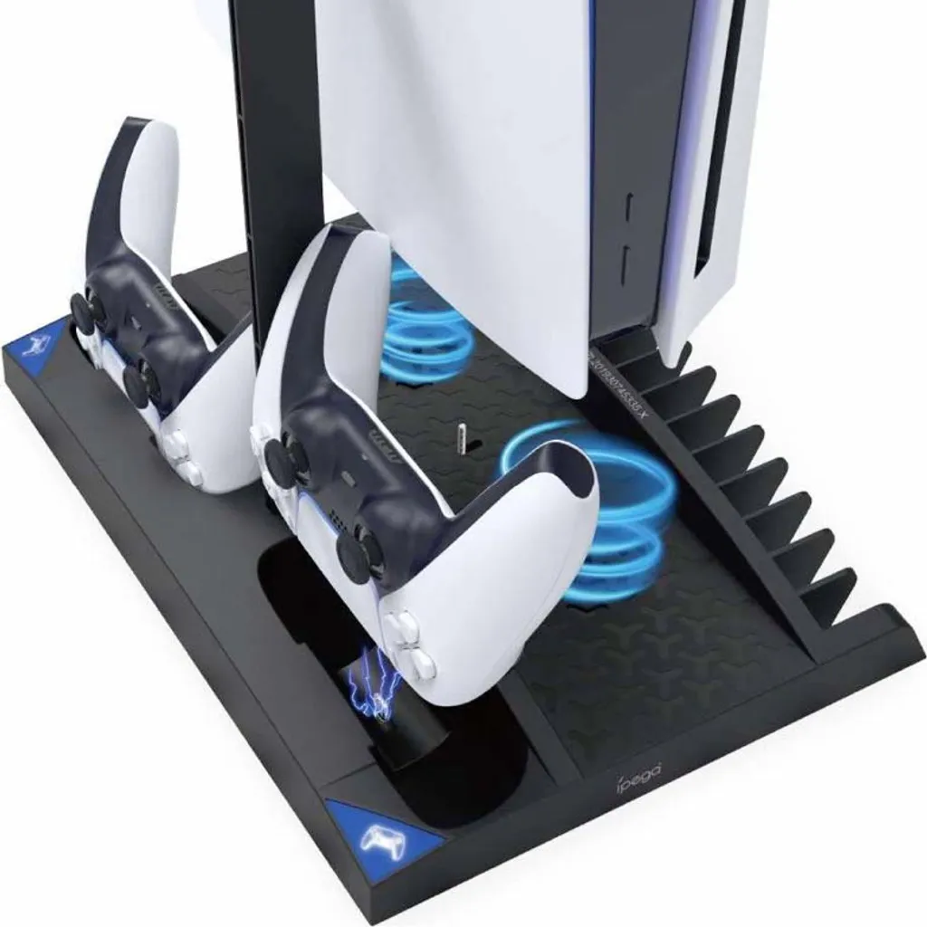 Support Vertical PS5 Édition Noire et Socle de Charge Multifonction