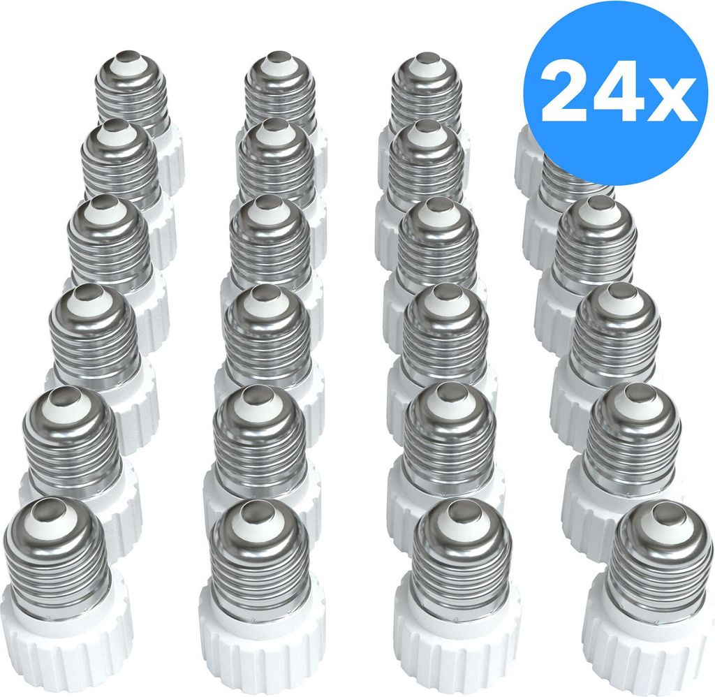 EAZY CASE 24x Lampensockel Adapter (E27->GU10) - Konverter E27 Fassung auf GU10 Lampenadapter, für LED-/Halogen- und Energiesparlampen Sockeladapt...