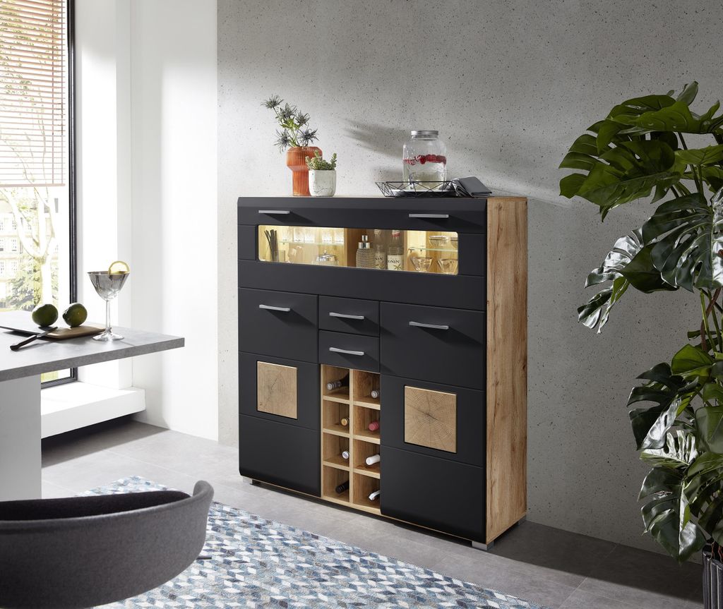 Barschrank Bar Wohnzimmer Eesszimer Loungetisch Bartisch "Sidonia I"