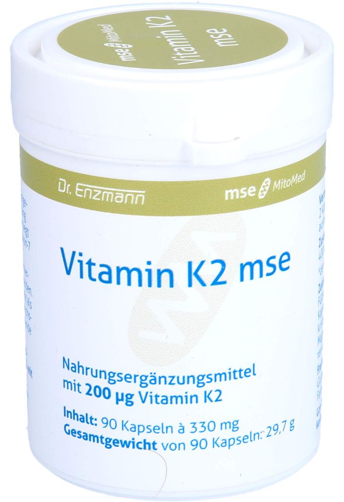 Dr. Enzmann Vitamin K2 mse Kapseln zur Unterstützung einer normalen Blutgerinnung und zur Erhaltung normaler Knochen, 90 St. Kapseln