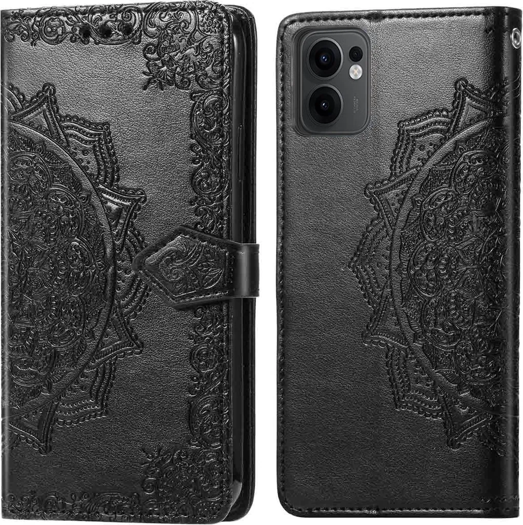 Custodia a libro imoshion Mandala Oppo Reno 13 F (5G) - Nero