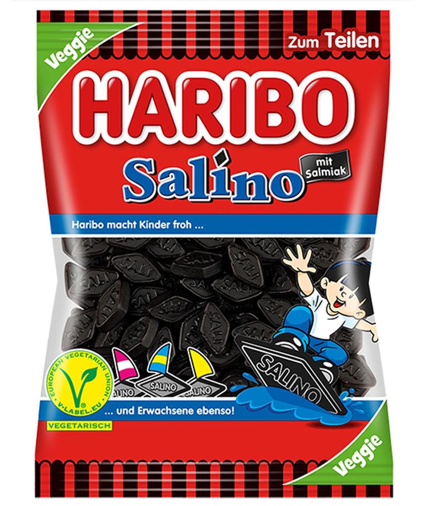 Haribo Salino salty spicy salmiak lukrecja pastylki veggie Zdjęcie produktu 