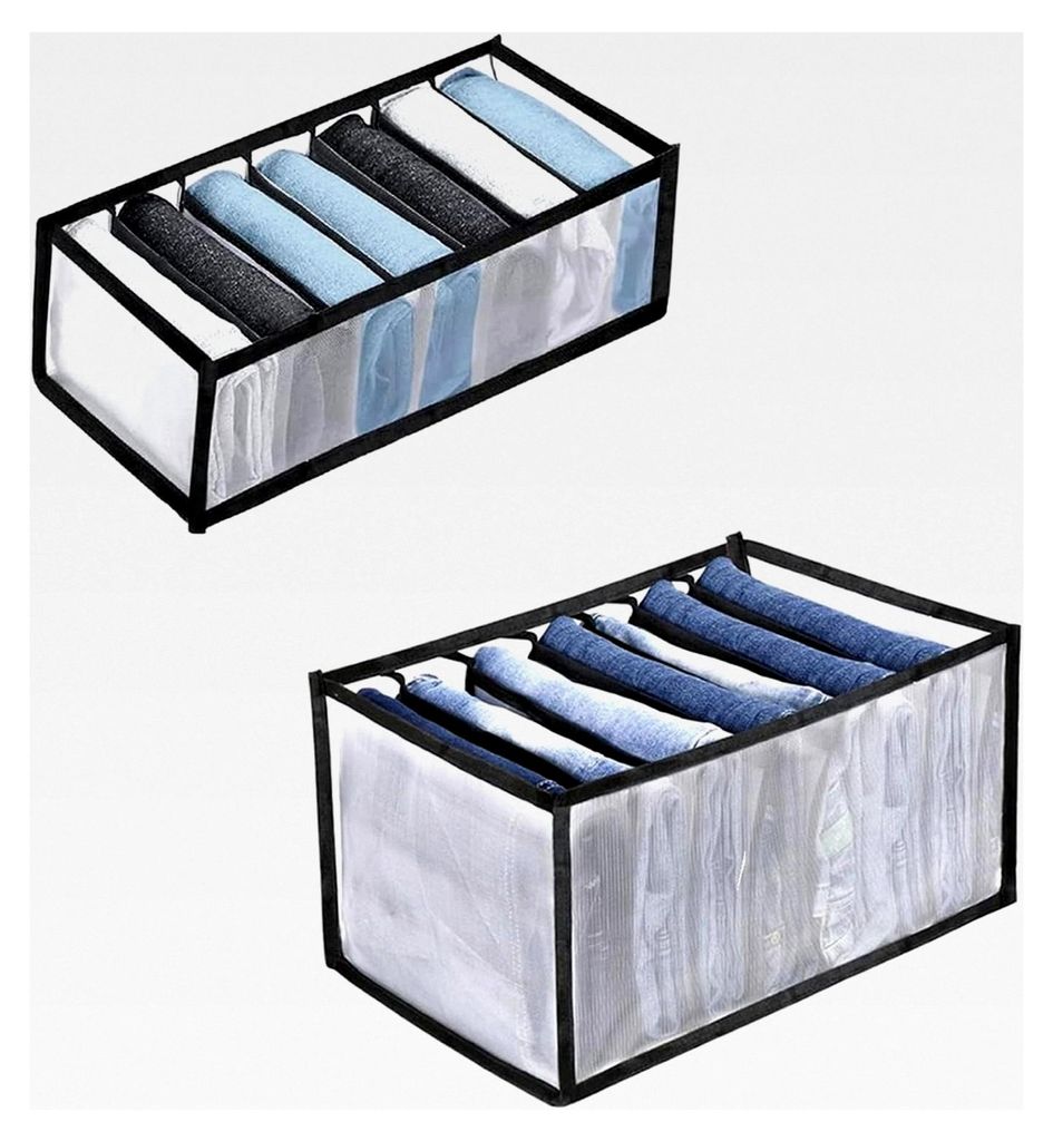 Schubladenorganizer für Kleidung, 2 Stück faltbare Aufbewahrungsboxen, geeignet für Unterwäsche, Socken, Schals, Leggings, Röcke, T-Shirts und...