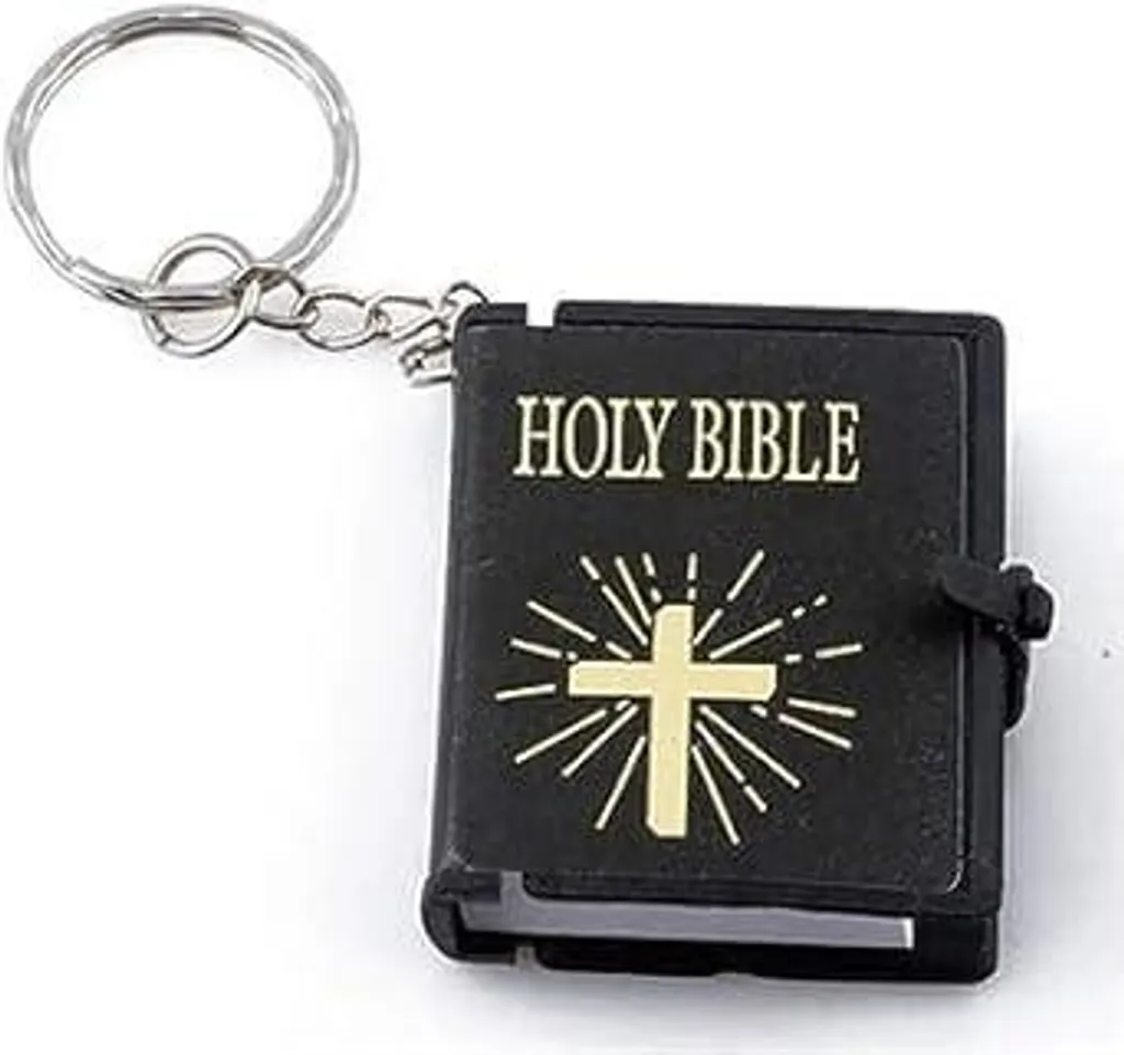 Petit porte-clés religieux noir pour organiser vos clés avec dévotion