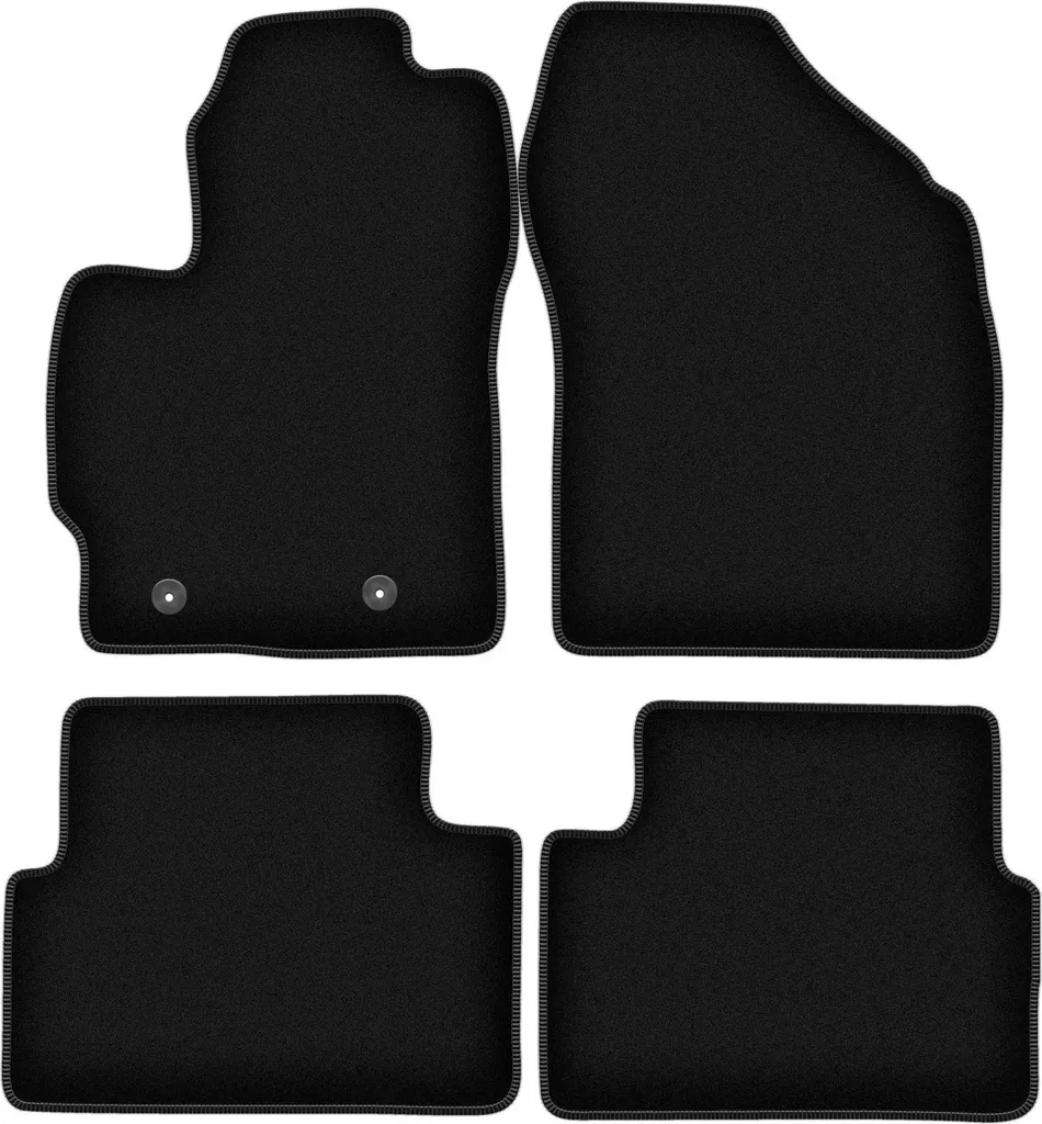 Tappetini Gomma Su Misura Toyota Auris I (2007-2012) Hatchback - Set Anteriore 2 Pezzi Antiscivolo - Facili Da Pulire