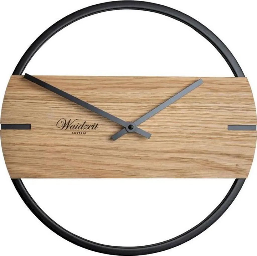 Waidzeit montre unisexe WNE-04 en bois de noyer et cuir véritable gris