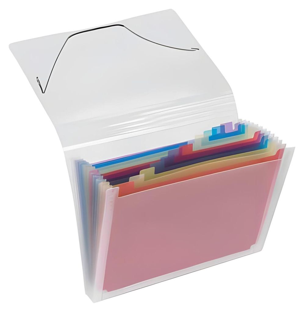Farde à éventail Veloflex Crystal 12pcs multicolore Image du produit 