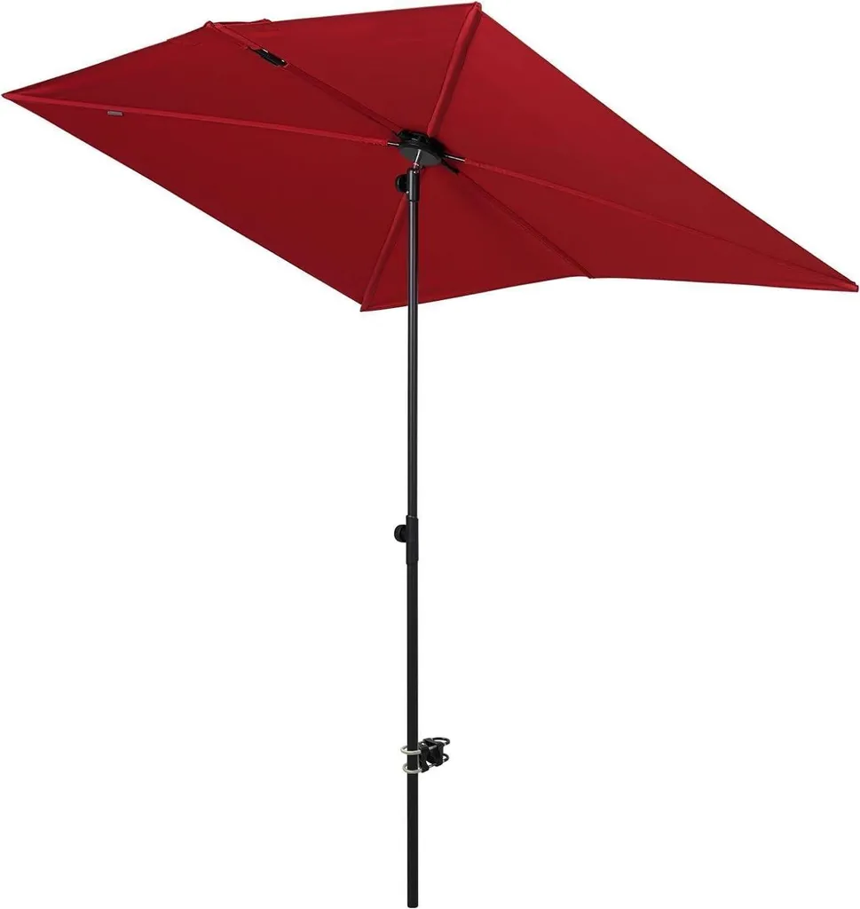 Parasol pour balcon étroit 183x134 cm ombre ajustable et anti-UV 50+