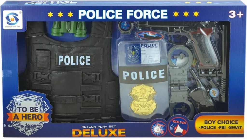 Polizeiausrüstung mit Weste