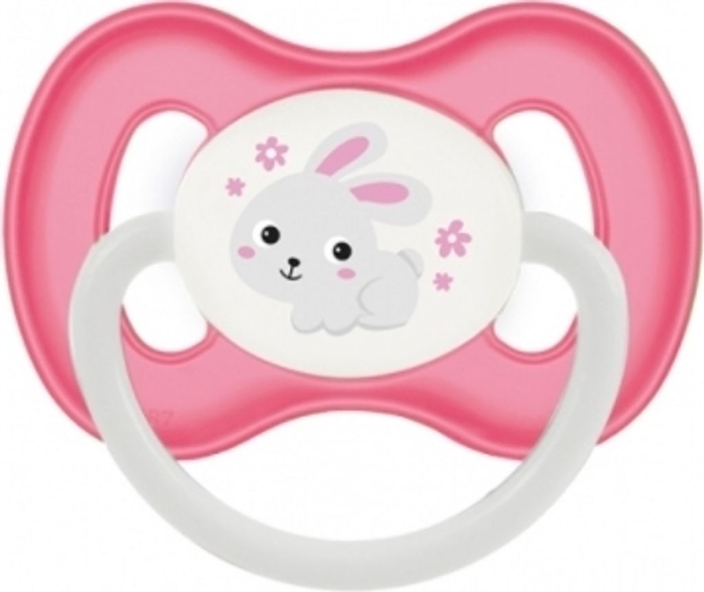 Canpol Baby Schnuller - Silikon Symmetrisch Rosa, Für Neugeborene 0-6 Monate, 1 Stück