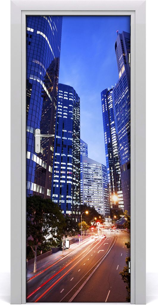 Tulup Türaufkleber 75x205 cm Dekorative Aufkleber Selbstklebend Wasserdichte Tapete Abnehmbar Schlafzimmer Wohnzimmer Wohnkultur - Hochhaus Klebe