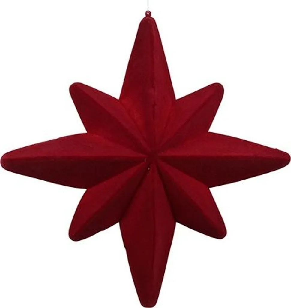 Étoile de Noël Rouge 40cm : Décoration Légère et Incassable en Carton