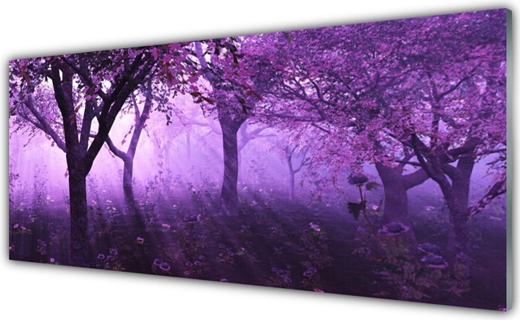 Acrylglasbilder 125x50 Wandbild Druck Bäume Natur Produktbild 