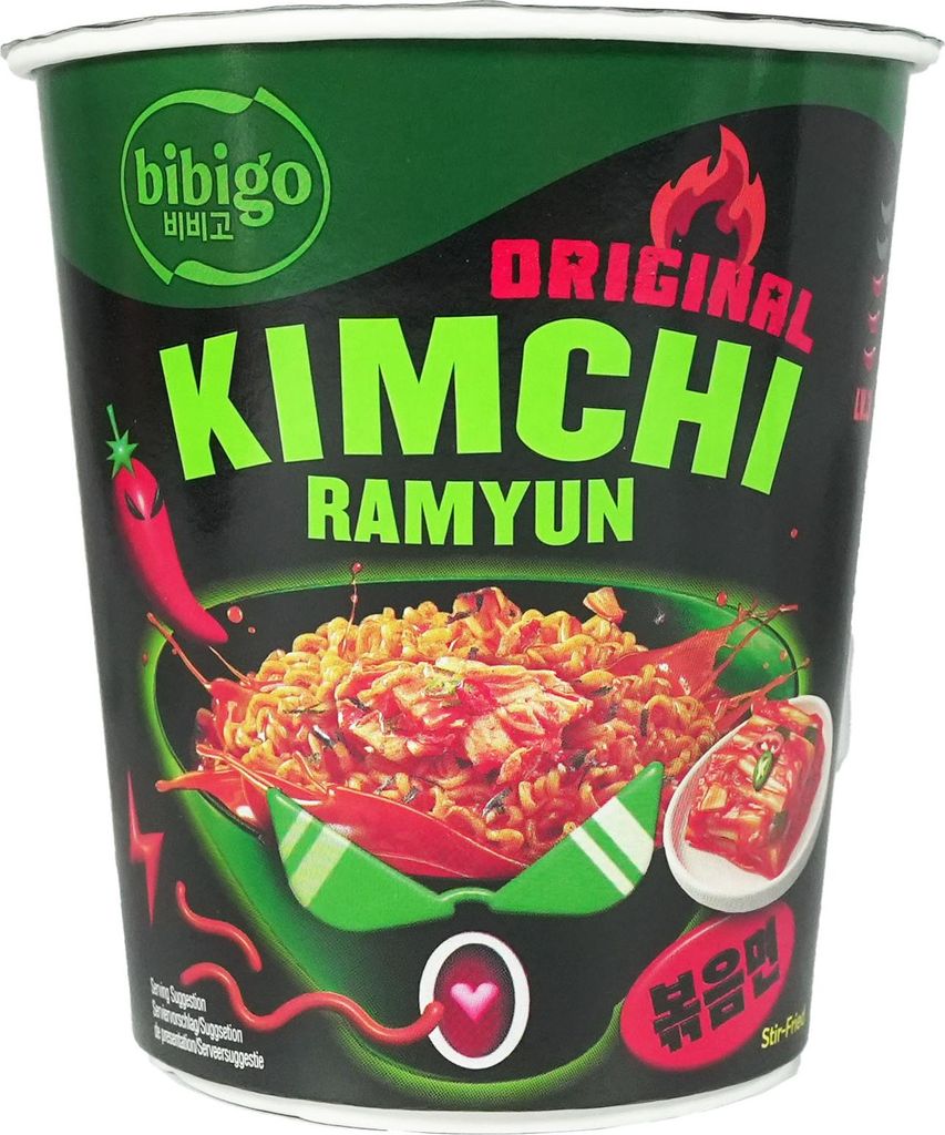 Bibigo Instantnudel Kimchi Original Ramyun Cup 98g Produktbild 