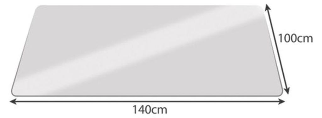 Podkładka ochronna pod krzesło 100x140cm, mleczna Zdjęcie produktu 
