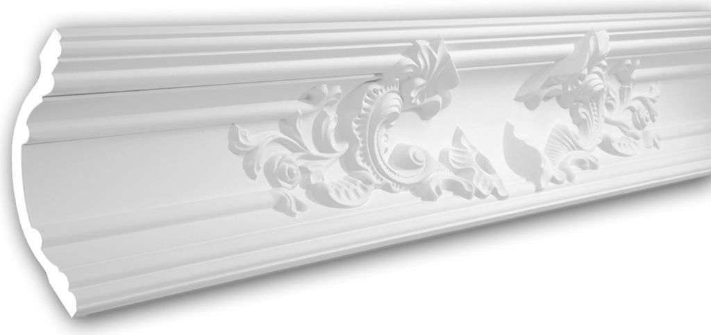 PROFHOME 150167 Eckleiste aus Polyurethan Deckenleiste Stuckleiste 2 m