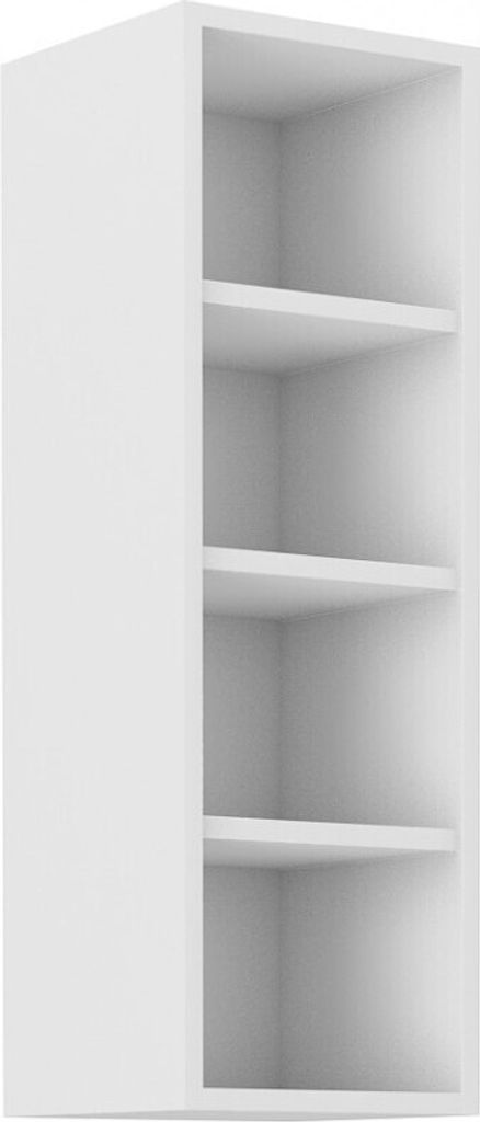 Offener hoher Schrank LAILI – Breite 30 cm, weiß Produktbild 
