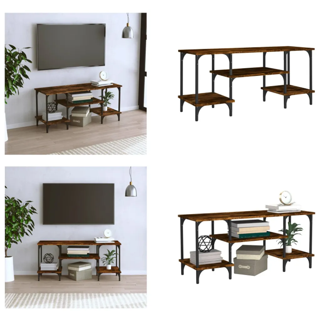 Mobile Porta TV vidaXL 102cm Rovere Fumé - Mobile Multimediale Moderno