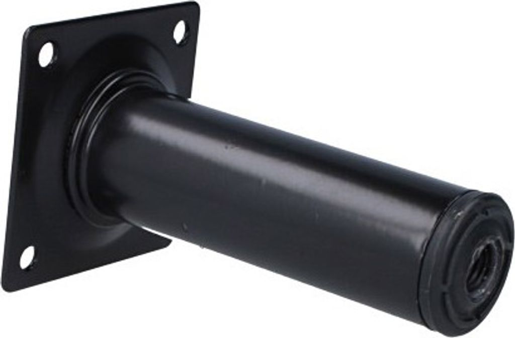 Möbelbein Tischbein Möbelfuss ø30mm rund Schwarz Sofafuss Bettstütze Metall Tischstütze 100mm Höhe