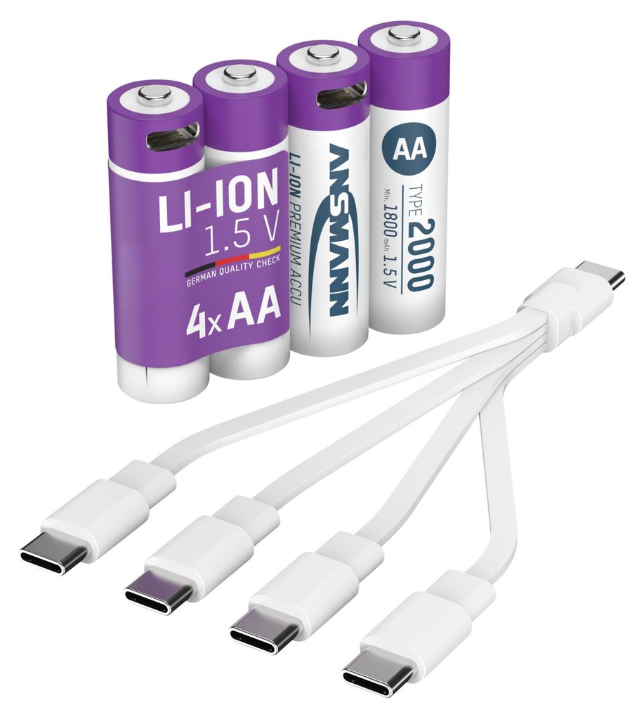 Ansmann 1312-0036, Wiederaufladbarer Akku, AA, Lithium-Ion Produktbild 