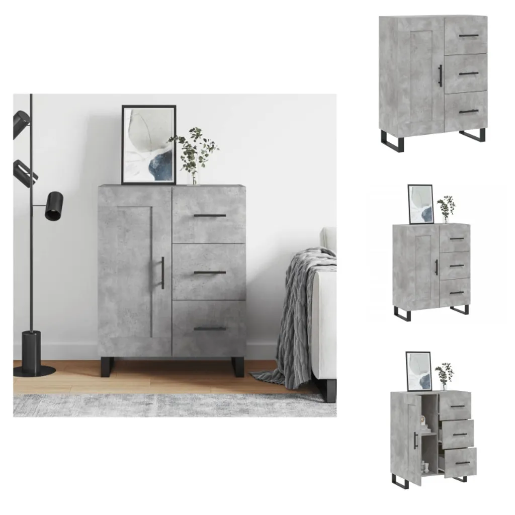 Arreda con Stile: Credenza vidaXL Grigio Cemento in Legno 90cm