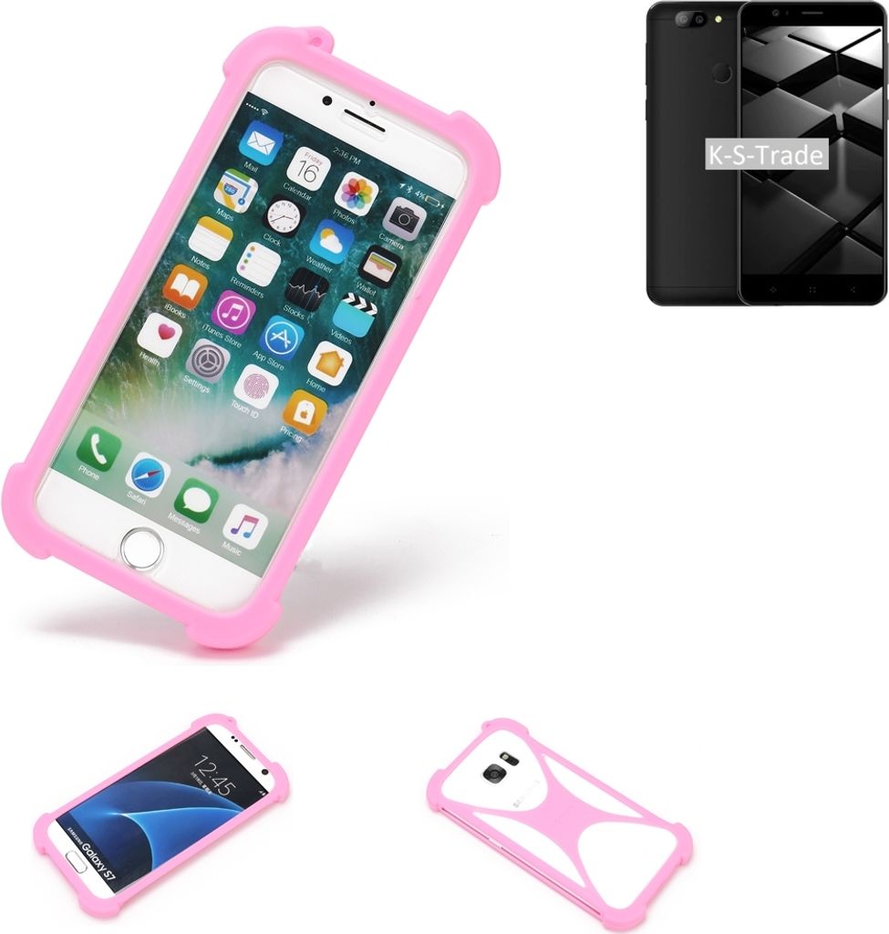 K-S-Trade Handy Hülle kompatibel mit Elephone P8 Mini Schutz Hülle Bumper Silikon Schutz Hülle Cover Case Silikoncase Silikonbumper TPU Softcase