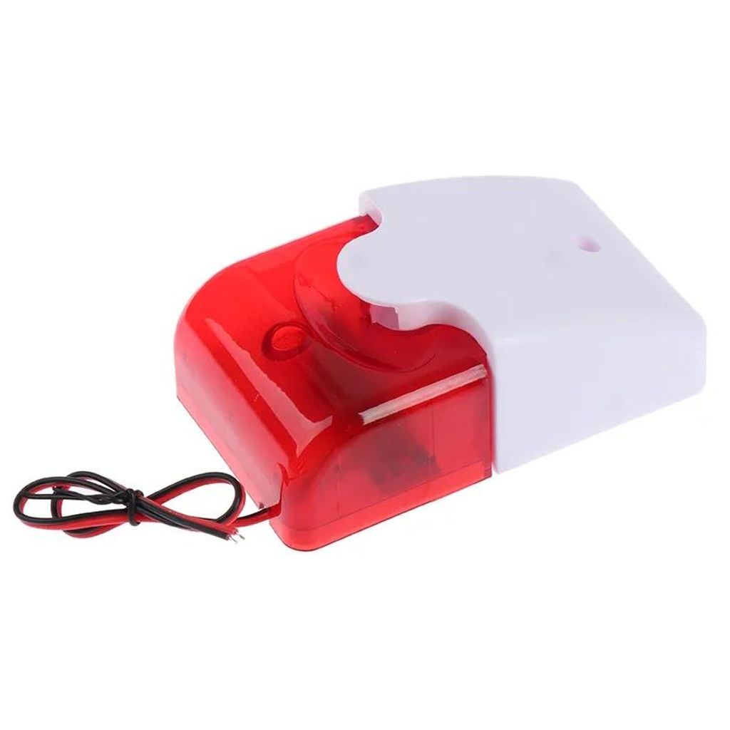Blitzwarnleuchte kabelgebundener Blitzalarm, rotes Licht, Ton, Blinklicht, Summer, Haussicherheitsalarmsystem, elektrischer Sicherheitsalarm, 110 dB