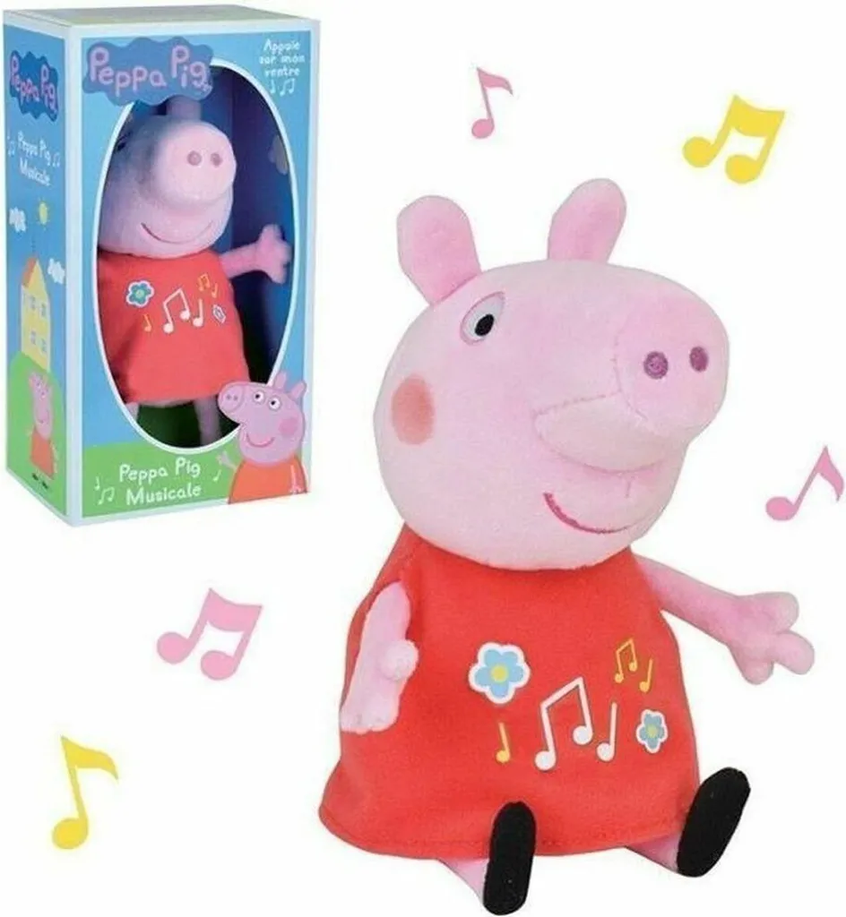 Peluche Peppa Pig Musicale 20 cm pour Sommeil et Éveil de Bébé Jemini