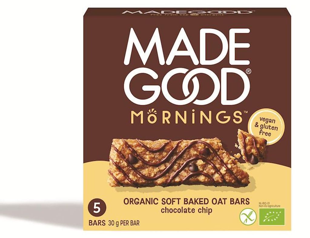 BATONIKI OWSIANE SOFT Z CZEKOLADĄ BEZGLUTENOWE BIO (5 x 30 g) 150 g - MADEGOOD MORNINGS