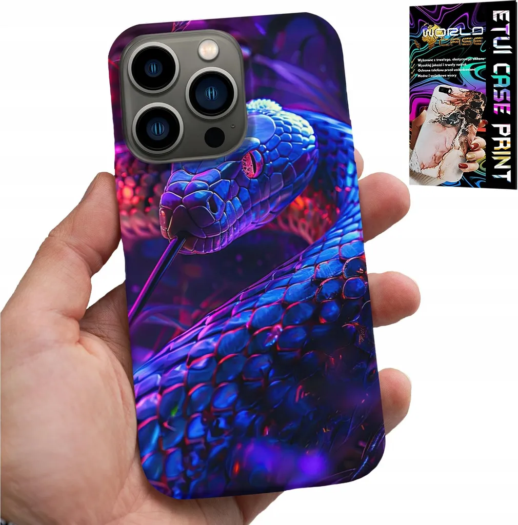 Custodia Professionale iPhone 16 Pro Serpente - Pelle e Protezione