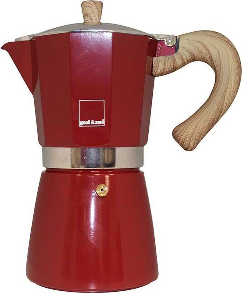 Espressokocher Venezia, rot, in 3 Größen: 3 Tassen