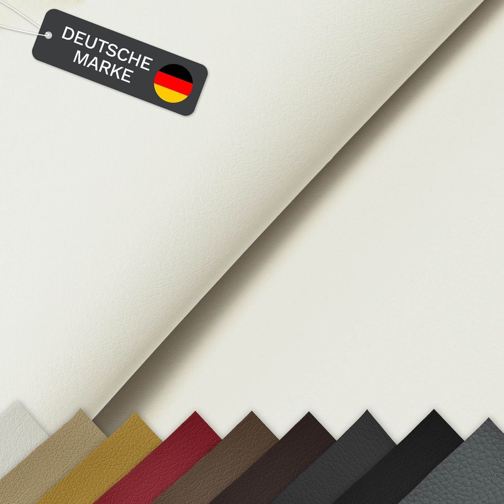 Lycce Kunstleder Meterware soft | 68.000 Scheuertouren | 1 lfm x 1,40 m breiter Polsterstoff für versch. DIY Projekte, als Möbelstoff & zur Repar...