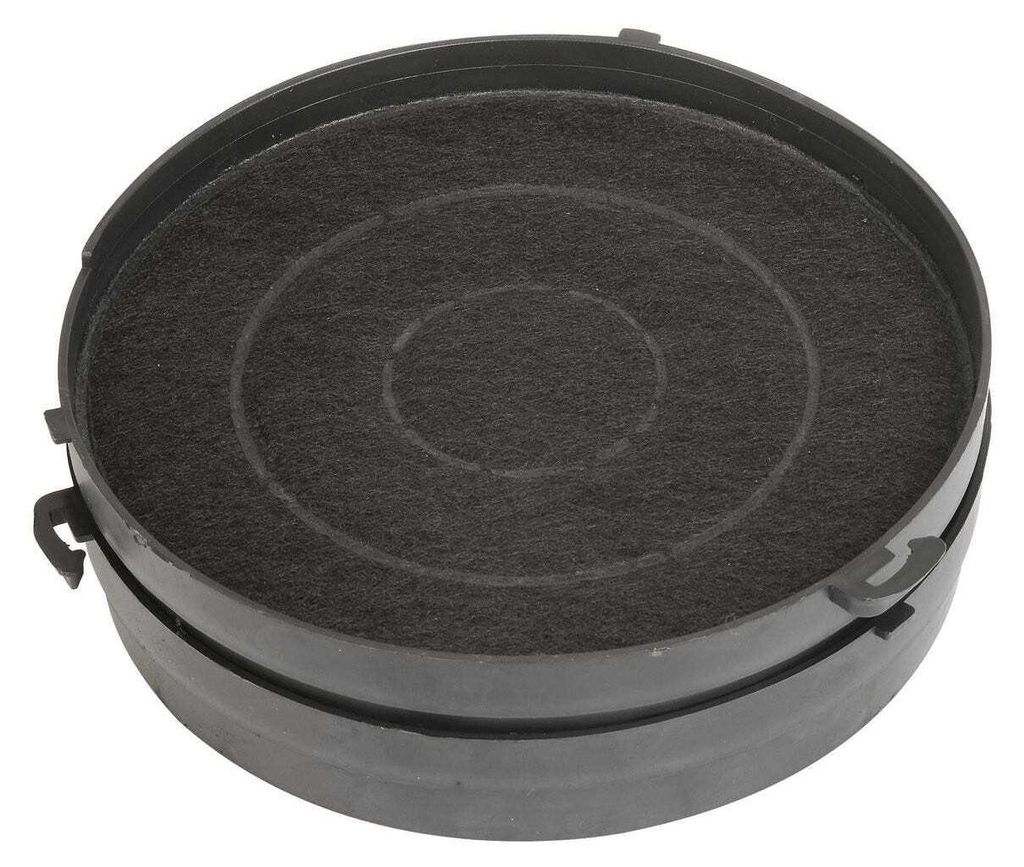 A close-up shot of a charcoal filter for a range hood.