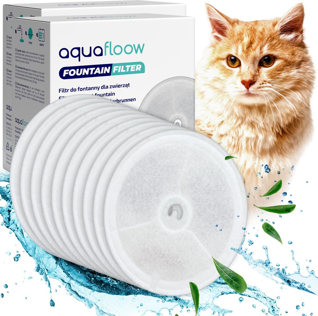Aquafloow 10 ks filtr do fontány pro kočky, filtrační Obrázek produktu 