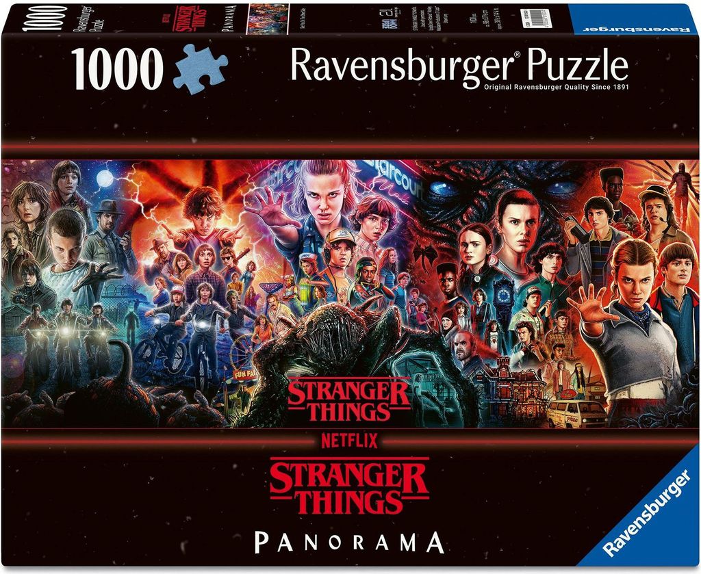 Ravensburger - Panorama Puzzle Stranger Things 1000 elementów - Oficjalny Produkt
