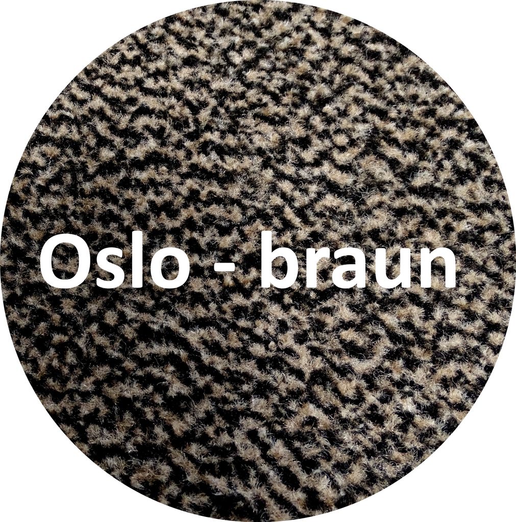 Mertex Schmutzfangmatte rund Ø 80 cm Oslo braun mit schwarzer Kettelkante Türmatte Sauberlauf Schmutzmatte Fußabstreifer
