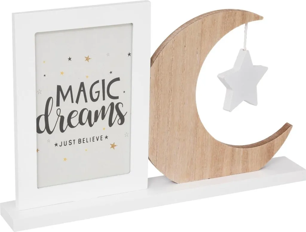Cornice Foto Bambini Luna Atmosphera: Portafoto Legno e Vetro per Cameretta