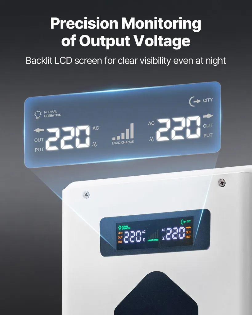 Transformateur 2000 VA avec Écran LCD et Protection de Surchauffe EU - 5