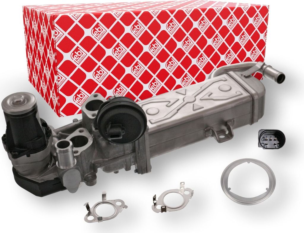 FEBI BILSTEIN 170659 Abgaskühler AGR-Modul für VW GOLF VI (5K1) Polo Schrägheck (6R1, 6C1) TIGUAN (5N) Passat Variant (365) Caddy III Kombi TOURAN