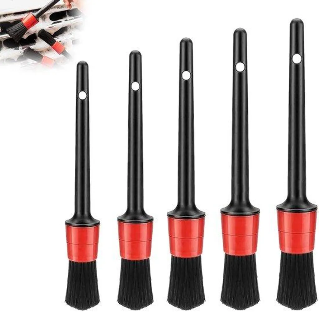 Brosses de nettoyage voiture multi-tailles pour grilles d'aération x5