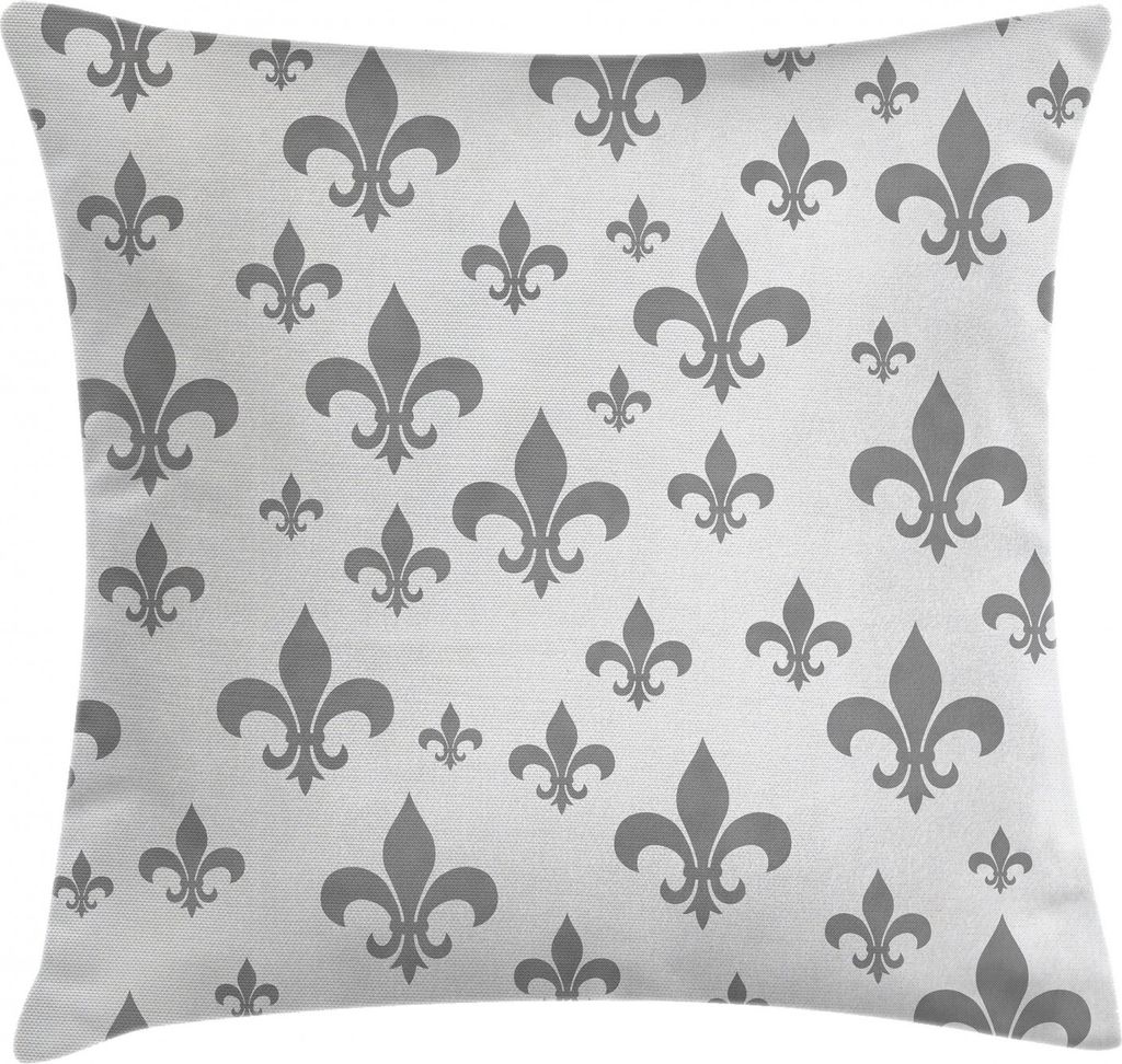 ABAKUHAUS Fleur De Lis Kissenbezug, Retro königliche Weinlese, mit Reißverschluss Waschbar Beidseitiger Digitaldruck Klare Farben Hochwertige Sto...