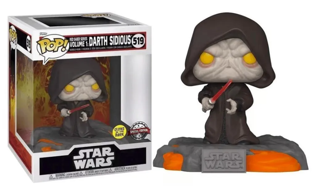Funko POP ! Dark Sidious 519 SE Glow DLX Star Wars figurine rare Sith