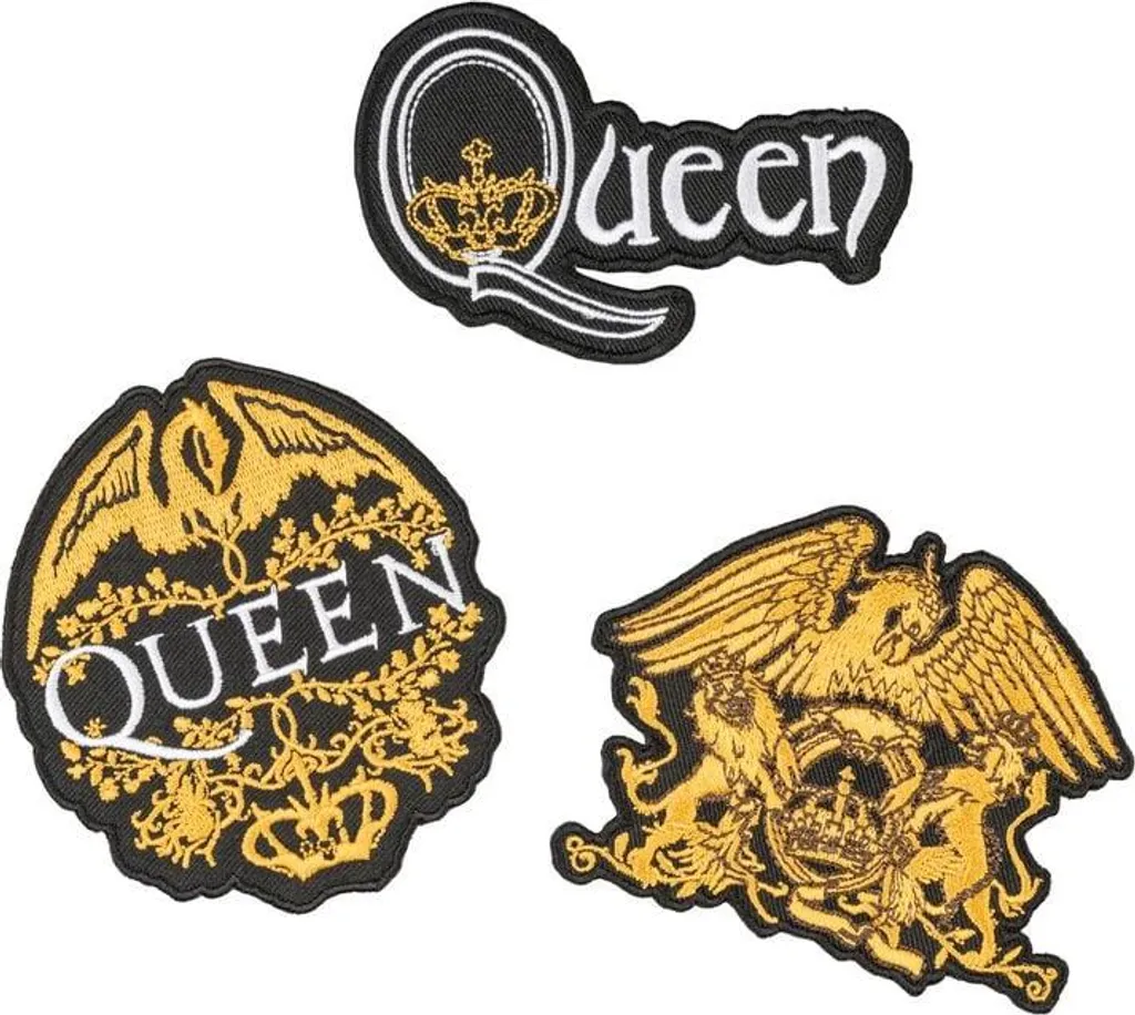 Queen Set 3 Toppe Erik Editores - Patch Rock Ricamate per Battle Jacket