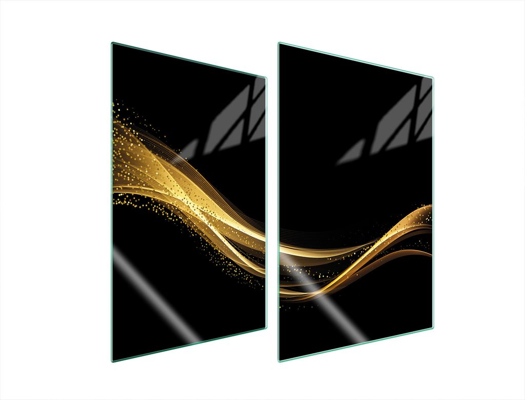 Glasschutzplatte Für Küche 2X35X52 Schwarz