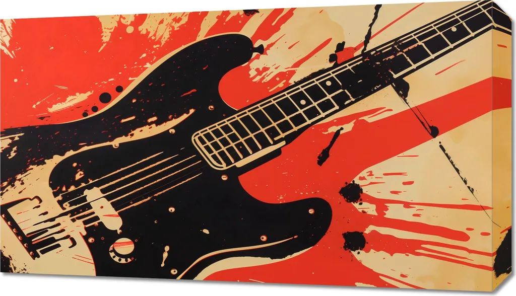 Guitare Électrique Image 70x40 cm - Impression Haute Définition sur Toile