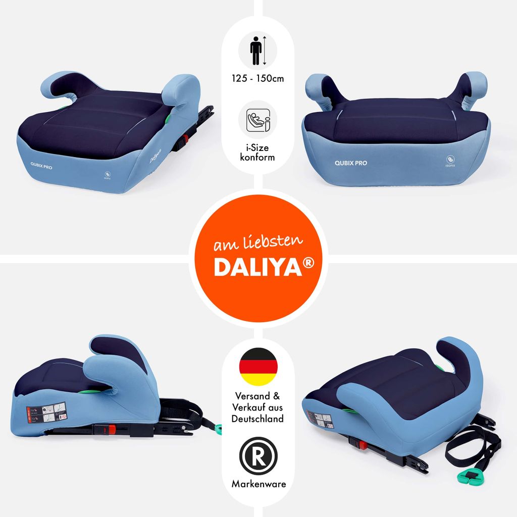 Daliya® QUBIX PRO Kindersitzerhöhung Isofix und I-Size