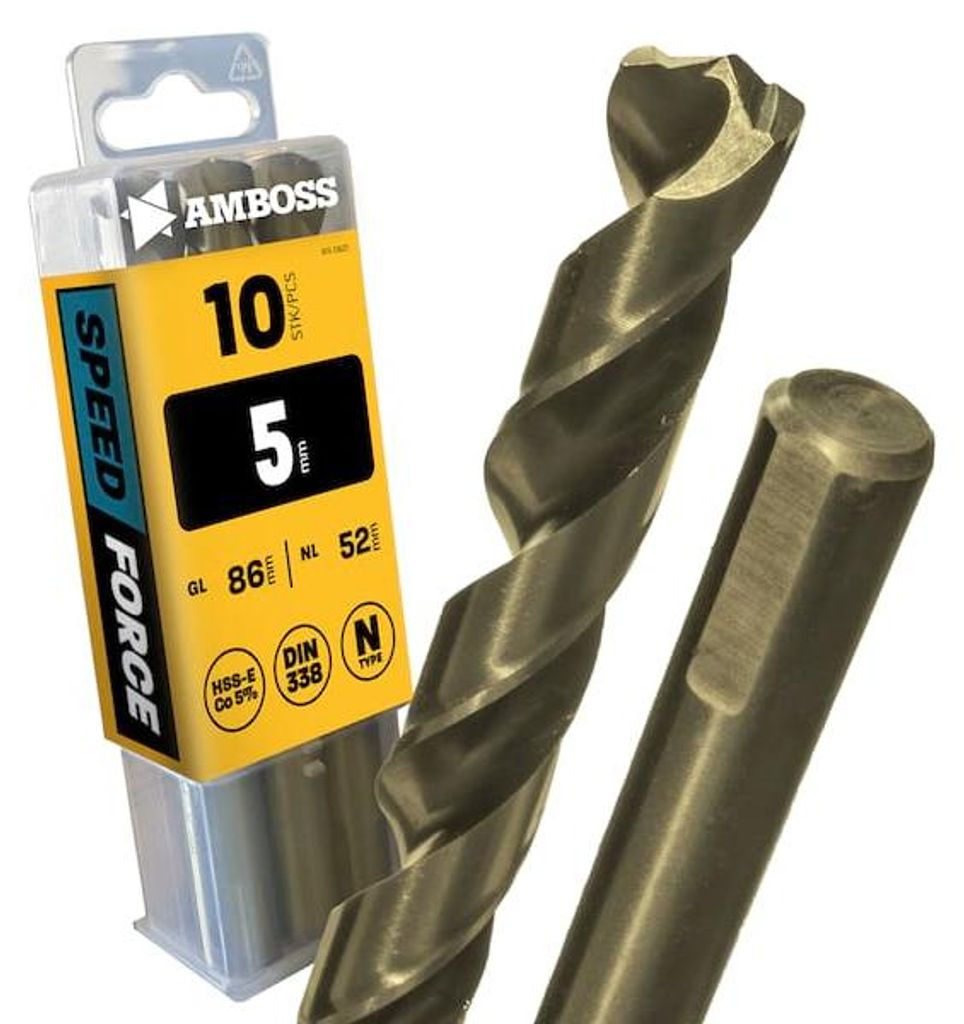 10 x HSS-ECo SPEED Force Metallbohrer DIN 338 - Ø:5 mm